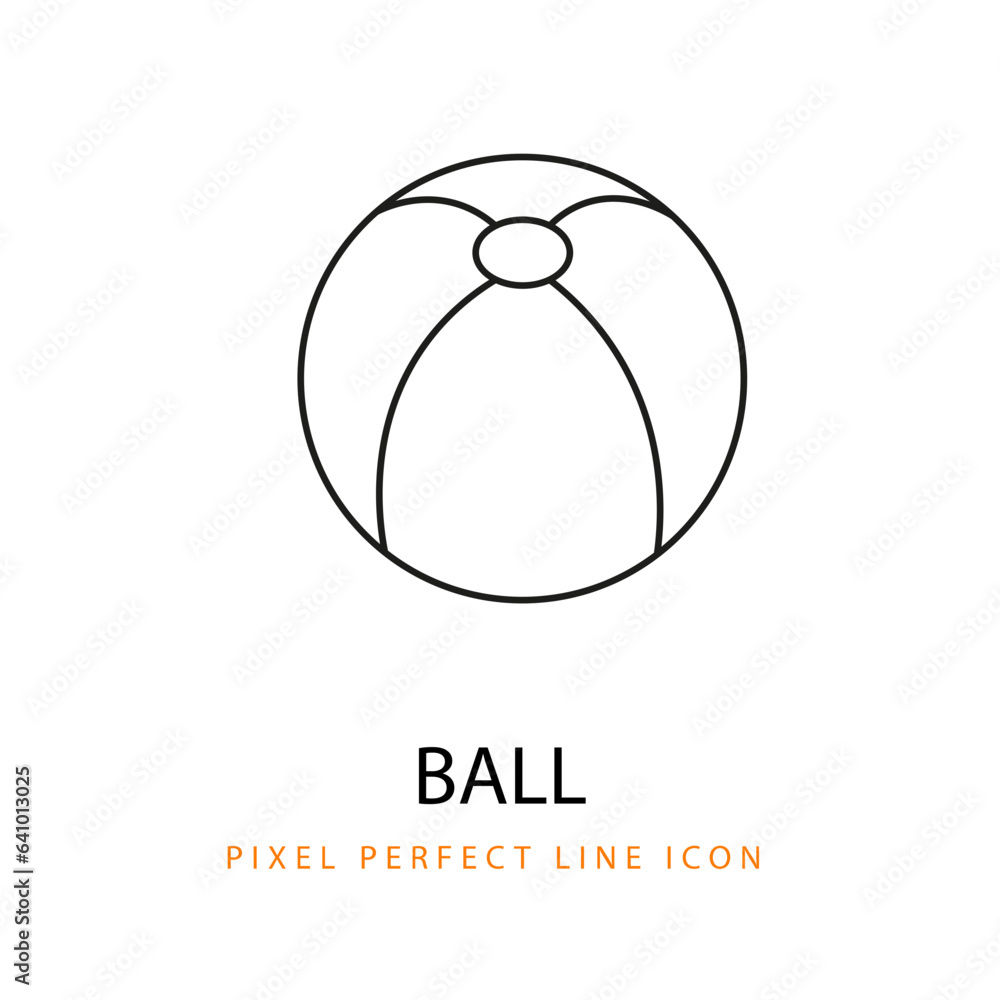 Ball Beach Children Activity Icon Line Art Pixel Perfect Infant Baby Coloring Page Ball Beach Children Activity Icon Line Art Pixel Perfect Infant Baby Coloring Page