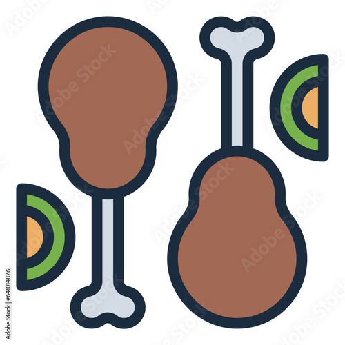 Tandoori filled line icon