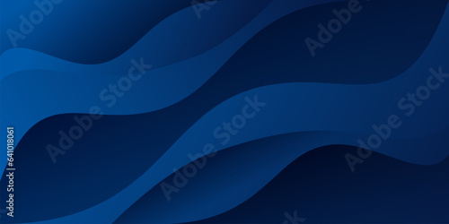 Modern dark blue abstract background. wave Gradient color. Design Banner. futuristic, corporate