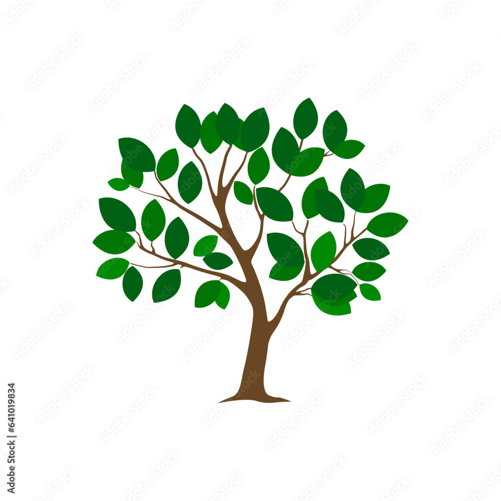 simple tree decor silhouette vector image