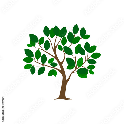 simple tree decor silhouette vector image