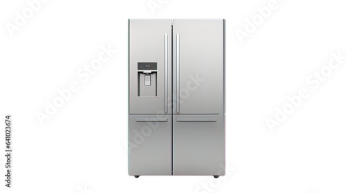 modern refrigerator isolated on white background