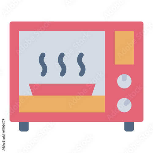 Microwave flat icon photo