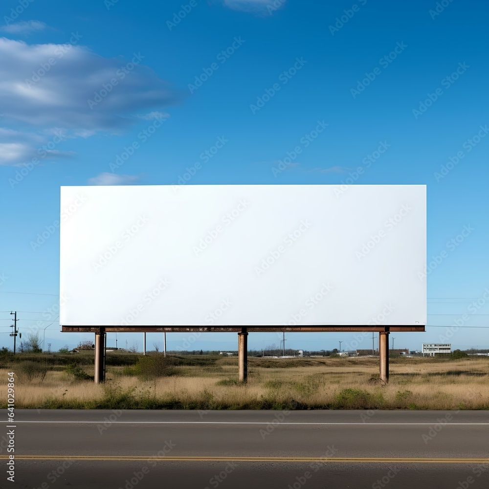 Generative AI photo of billboard mockup template Generative AI photo of billboard mockup template