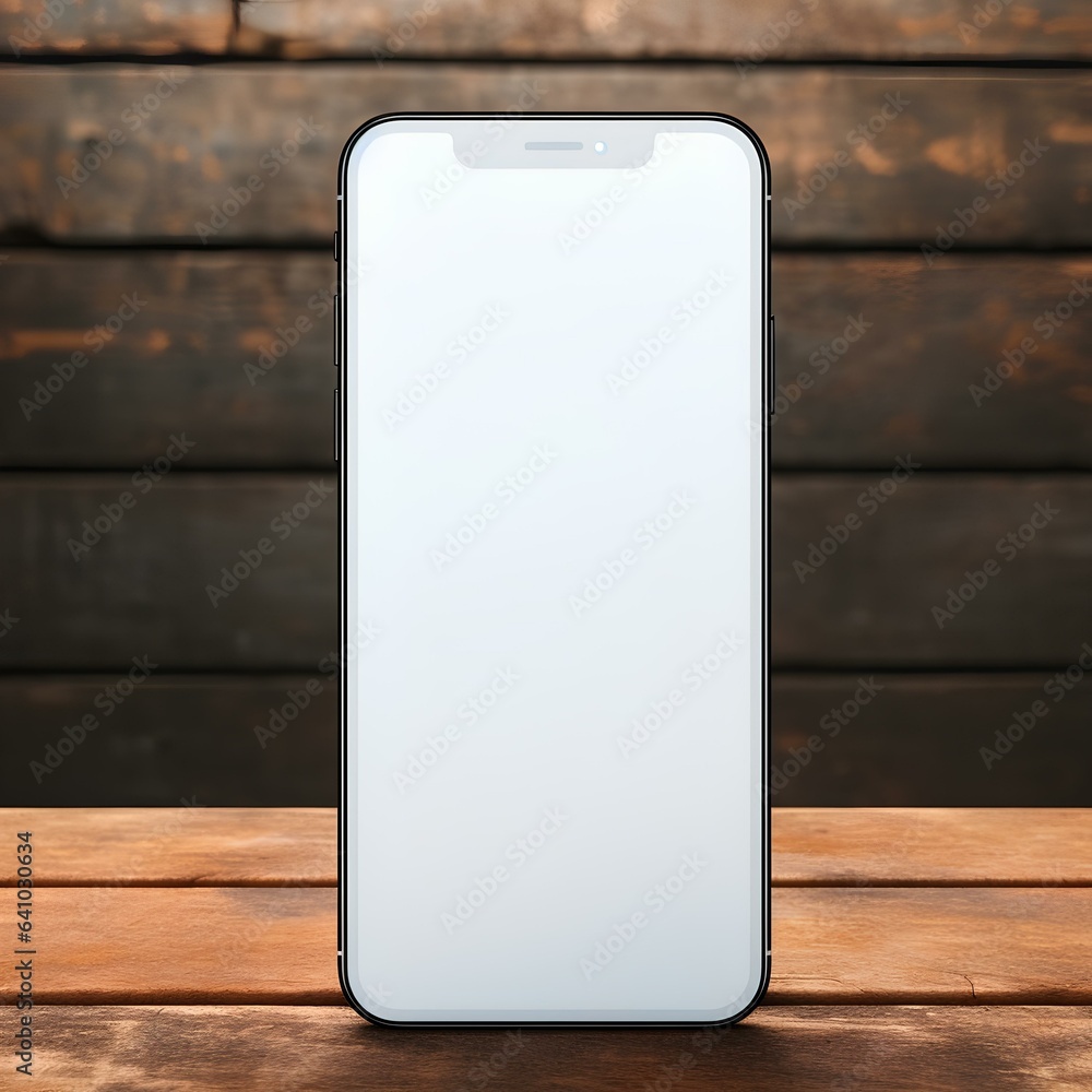 Generative AI photo of smartphone mockup template Generative AI photo of smartphone mockup template