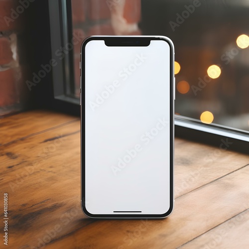 Generative AI photo of smartphone mockup template