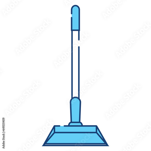 Isolated monochrome dust collector cleaning icon Vector