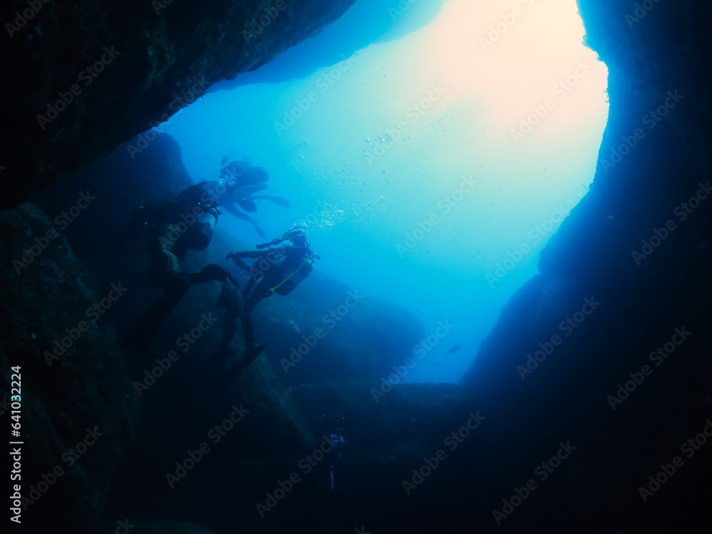 Exit of Cave diving in Izu Exit of Cave diving in Izu
