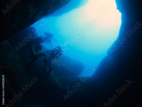 Exit of Cave diving in Izu