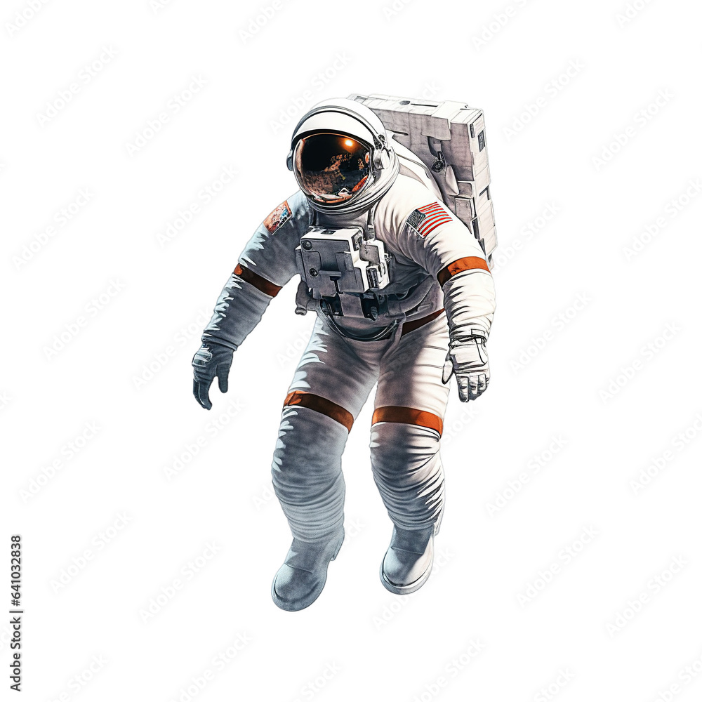 astronaut isolated on transparent background, Generative ai