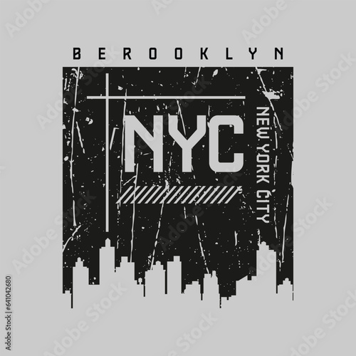 New york brooklyn illustration typography. perfect for t shirt design