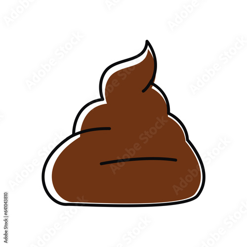 Isolated colored pet poop icon Vector