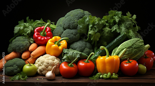 Background of various kinds of fresh vegetables