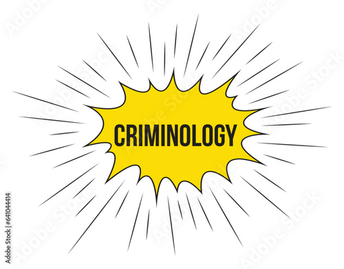Criminology banner design. Criminology icon. Flat style vector illustration.