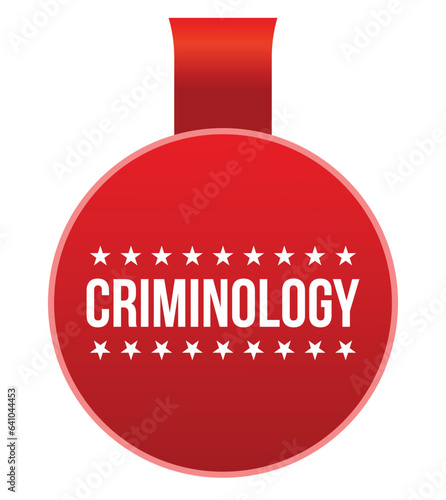 Criminology banner design. Criminology icon. Flat style vector illustration.