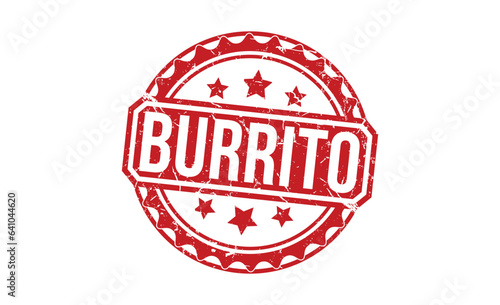 Burrito stamp red rubber stamp on white background. Burrito stamp sign. Burrito stamp.