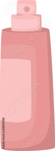 Setting spray in a pink bottle illustration