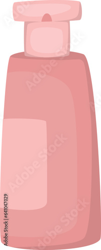 Pink push tube skincare illustration