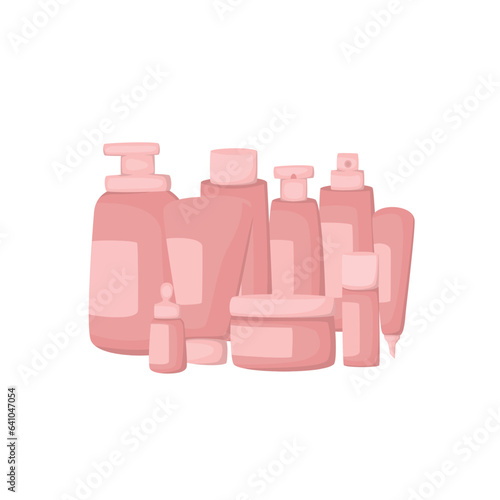One set complete skincare illustration