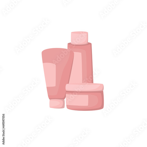 Mini packet skincare illustration in pink