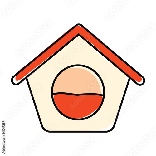 Isolated colored pet house icon Vector