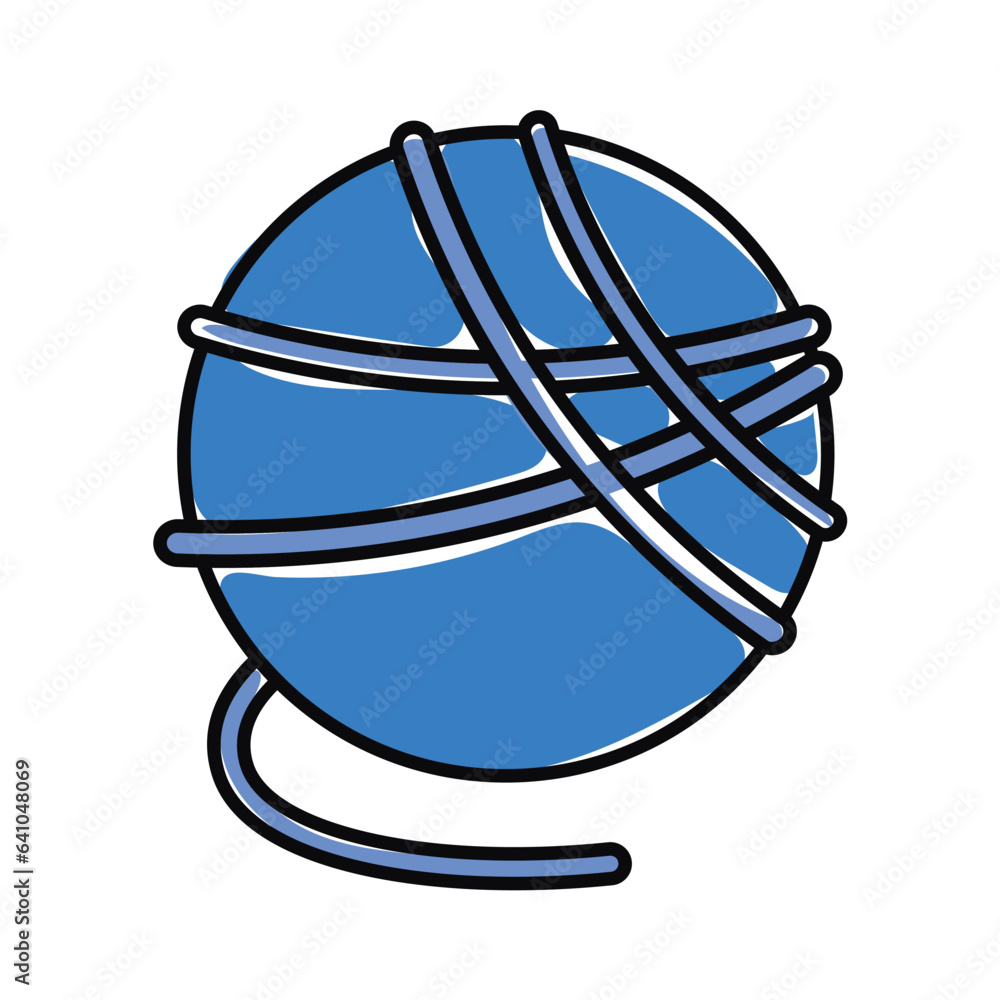 Isolated colored feline silk cloth ball toy icon Vector Isolated colored feline silk cloth ball toy icon Vector