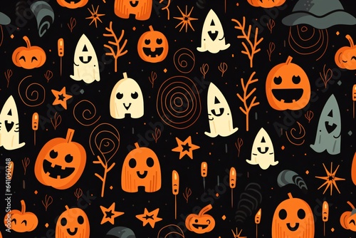 Halloween theme background design with pattern