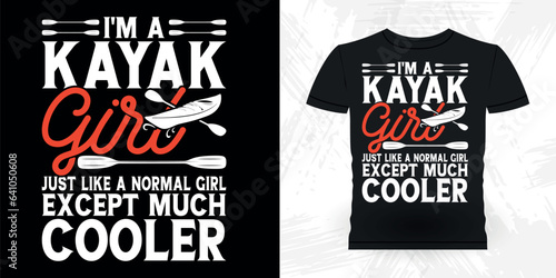 Mother's Day Mom Lover Funny Paddling Boat Retro Vintage Kayaking T-shirt Design