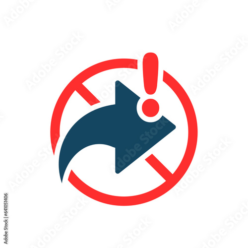 do not share concept illustration flat design vector eps10. modern graphic element for landing page, information or message ui, infographic, icon, sign