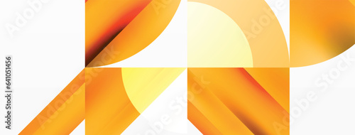 Minimalist marvel - squares and circles unite in harmonious geometry. Muted tones weave serene backdrop where structured tiles form dance of timeless elegance, epitomizing modern simplicity