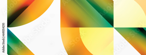 Minimalist marvel - squares and circles unite in harmonious geometry. Muted tones weave serene backdrop where structured tiles form dance of timeless elegance, epitomizing modern simplicity