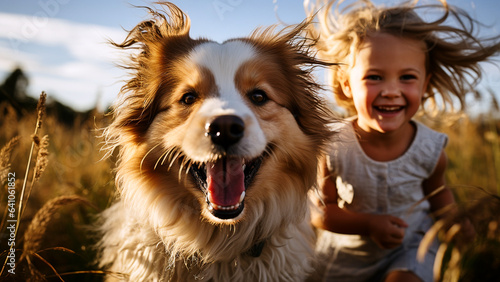 A girl and dog sharing a laugh © Patrick