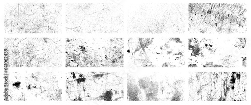 Foto Collection of grunge textures, overlay textures set stamp with grunge effect, cement wall vector Illustration