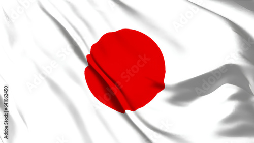 日本の国旗がはためいています。