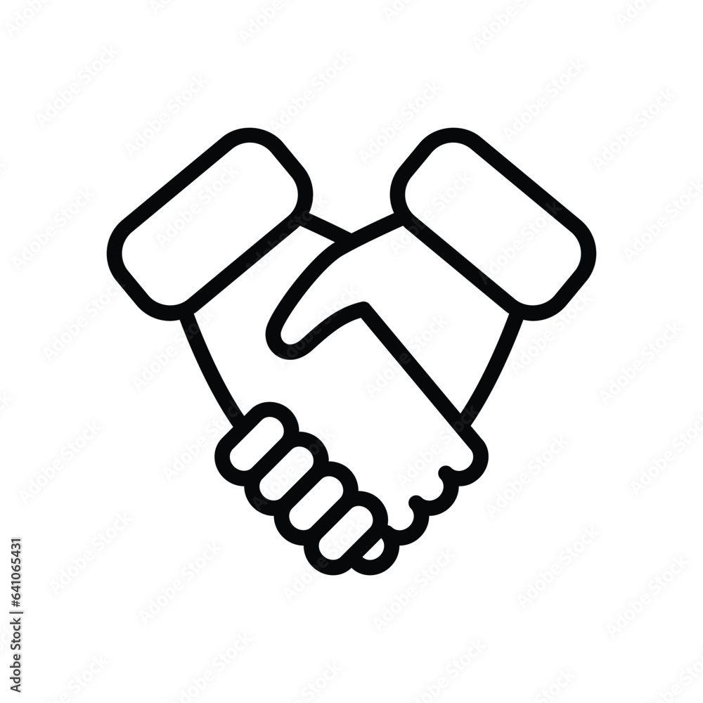 Handshake agreement partnership vector icon