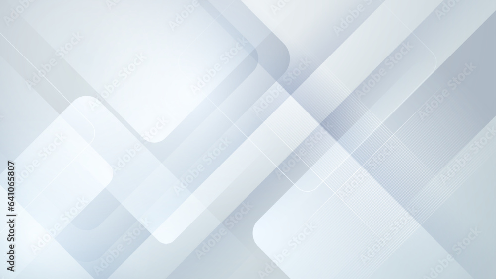 Fototapeta premium Covers with flat geometric pattern. Cool white grey backgrounds. Applicable for Banners, Placards, Posters, Flyers.