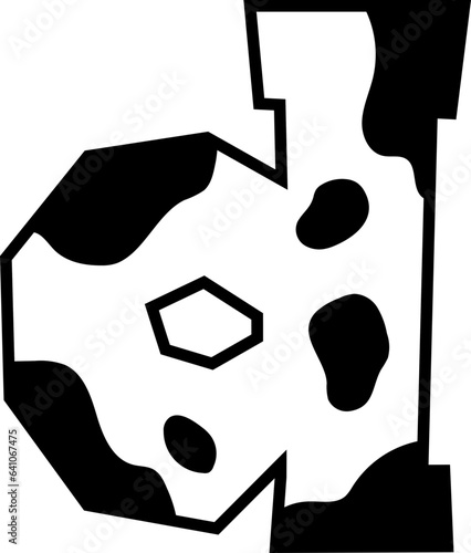 Bold Cow Alphabet Font Lowercase D
