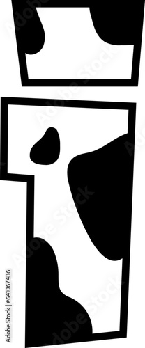 Bold Cow Alphabet Font Lowercase I
