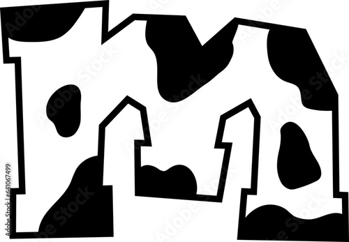 Bold Cow Alphabet Font Lowercase M