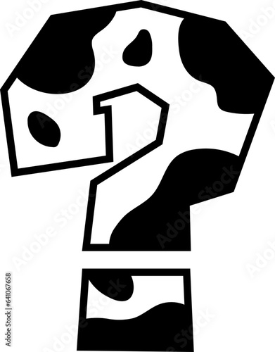 Bold Cow Symbol Question Mark