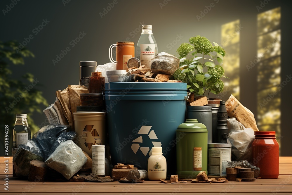 various stages of the recycling process. From collection and sorting to ...
