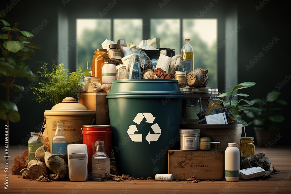 various stages of the recycling process. From collection and sorting to ...