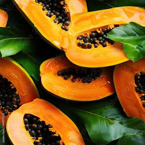 Papayas as seamless tiles