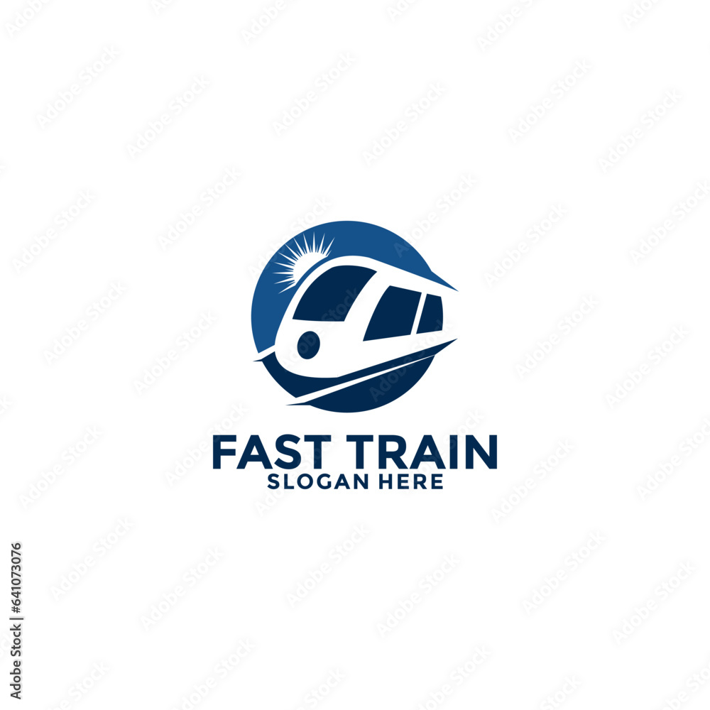 Train logo vector illustration design.fast train logo.High speed train logo icon template Train logo vector illustration design.fast train logo.High speed train logo icon template