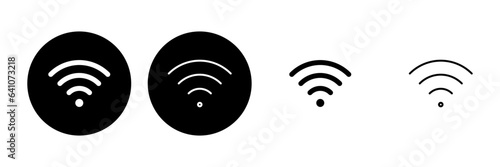 Wifi icon set. signal vector icon. Wireless icon vector