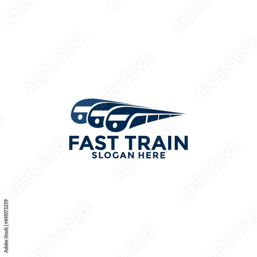 Train logo vector illustration design.fast train logo.High speed train logo icon template