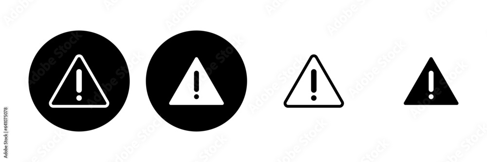 Exclamation danger sign. attention sign icon set. Hazard warning attention sign Exclamation danger sign. attention sign icon set. Hazard warning attention sign
