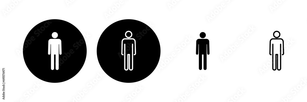 Man icon set. male icon vector. human symbol Man icon set. male icon vector. human symbol