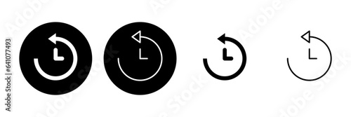 History icon set. recent event history