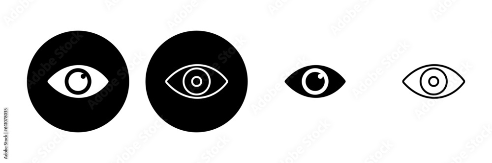 Eye icon set. Eye vector icon. Look and Vision icon. Eye icon set. Eye vector icon. Look and Vision icon.